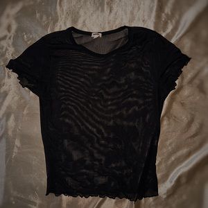 Garage- Sheer Mesh Crop Top